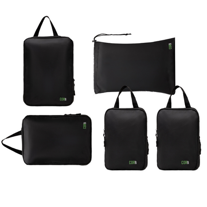 COR Surf packing cube set with YKK zipper detail