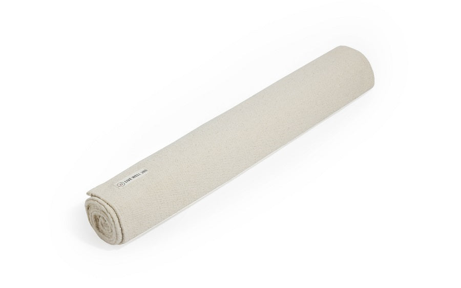 Natural Cotton rolled Live Well 360 cotton yoga mat
