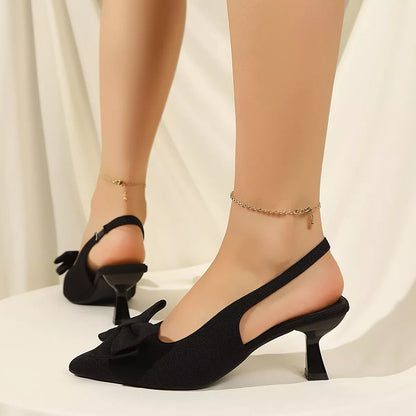 Bow slingback pumps product view 2