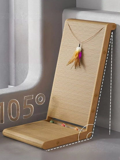 Angled Camel scratching board and base shown from the side