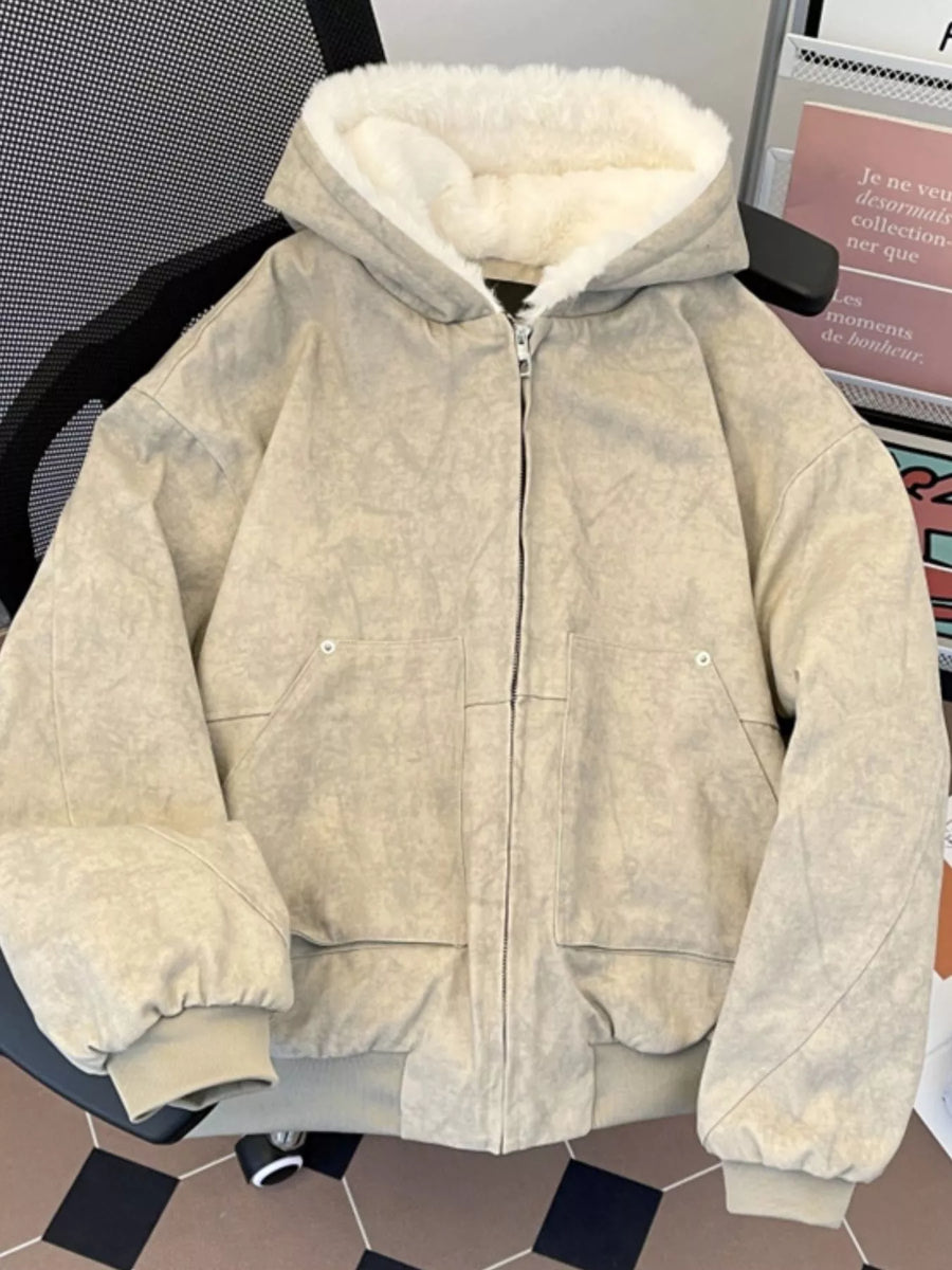 Men's Sherpa-Lined Hooded Jacket