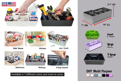 Enjoy Organizer 3-Pack Large Storage Caddies — Made in USA