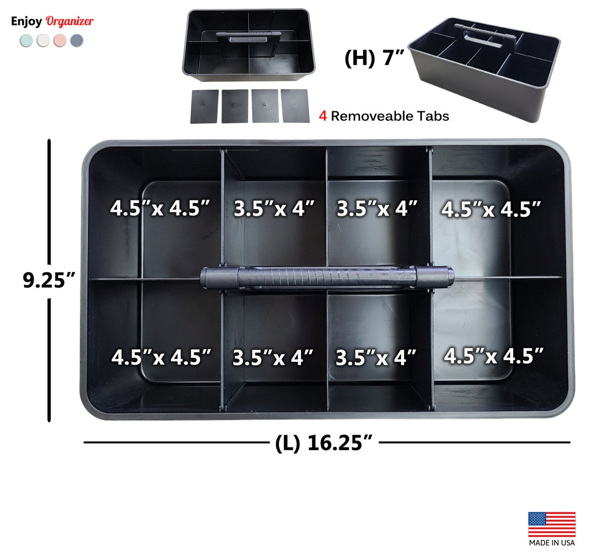 Enjoy Organizer Extra-Large 8-Compartment Storage Caddy