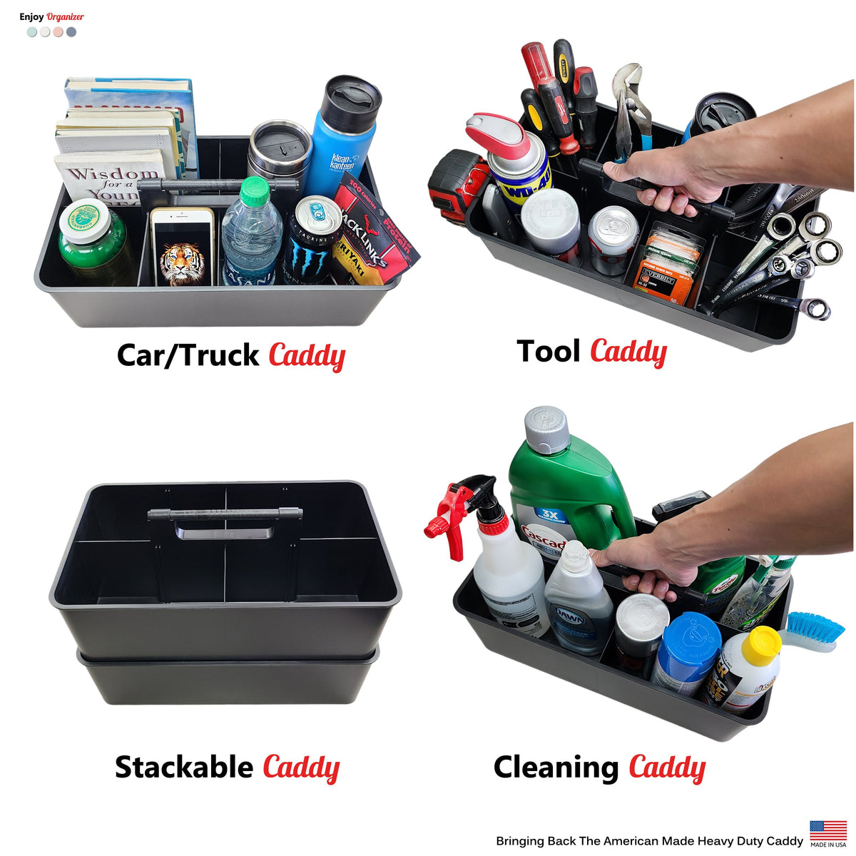 Enjoy Organizer Extra-Large 8-Compartment Storage Caddy