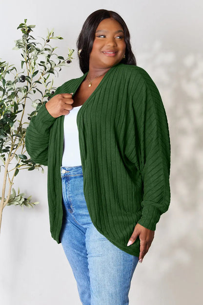 Ribbed open-front cocoon cardigan, product view 26.