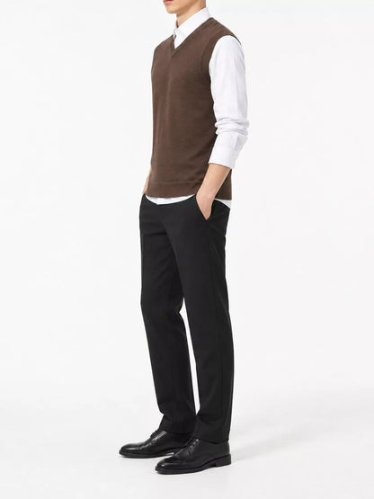 Men's V-neck sweater vest — product view 22; shirt and trousers not included