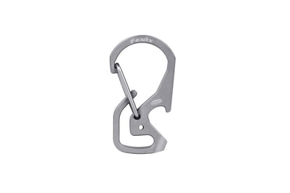 Silver Fenix ALB-20 titanium snap hook shown on a white background.