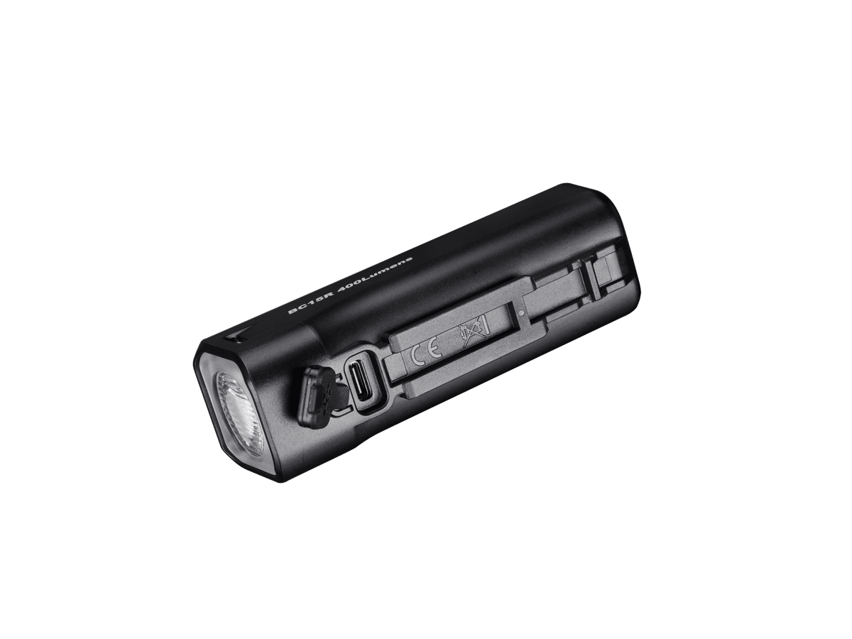 Fenix BC15R underside showing the USB-C charging port