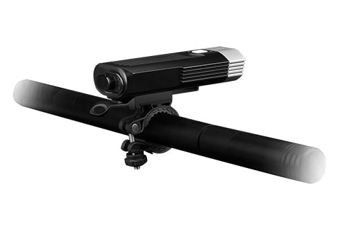 Fenix BC30 V2 mounted on bicycle handlebar