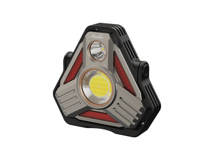Fenix CP50R triangular camping and roadside lantern with magnetic handle, front spotlight and floodlight