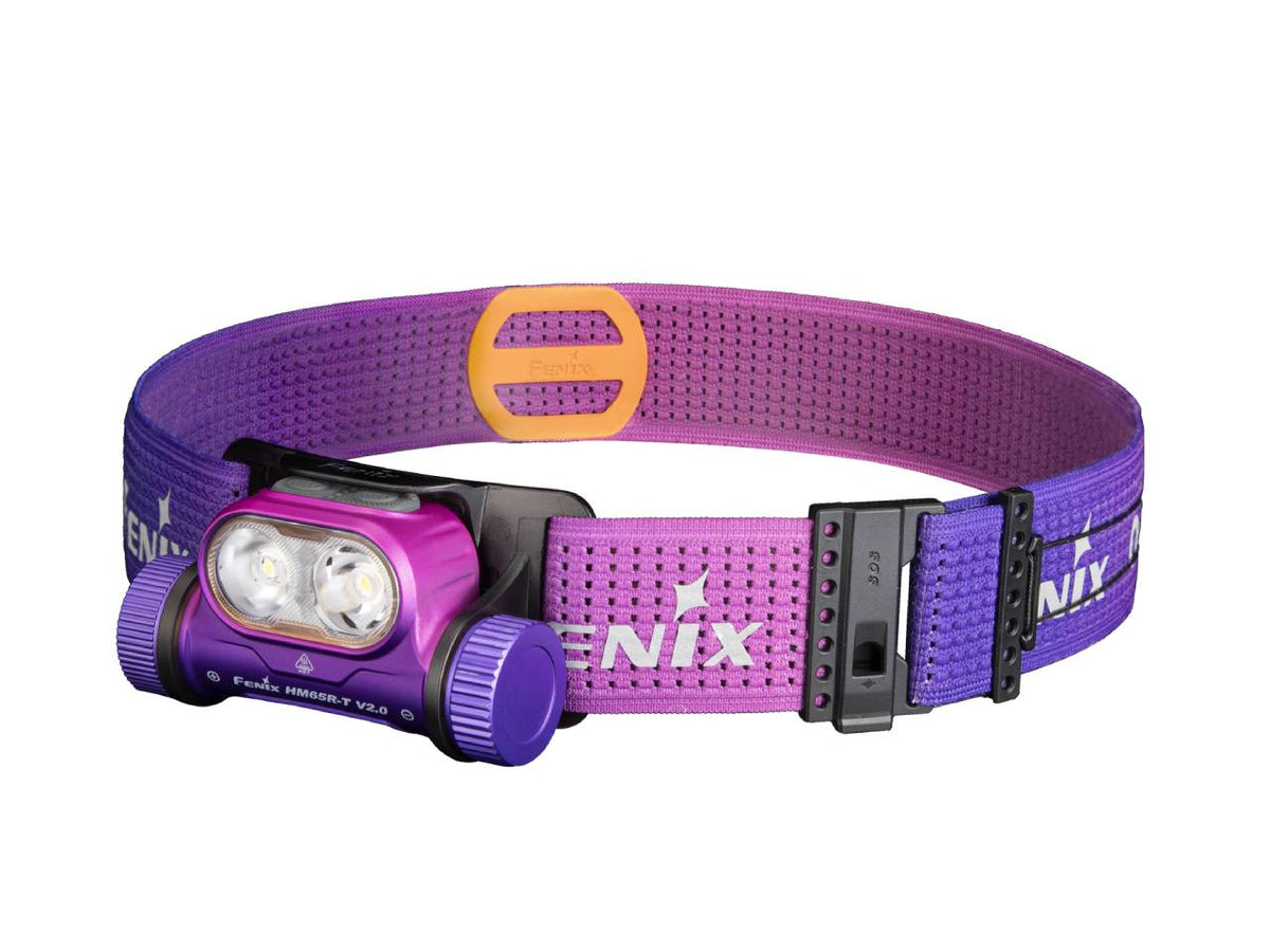 Purple-finish HM65R-T V2 headlamp product detail.