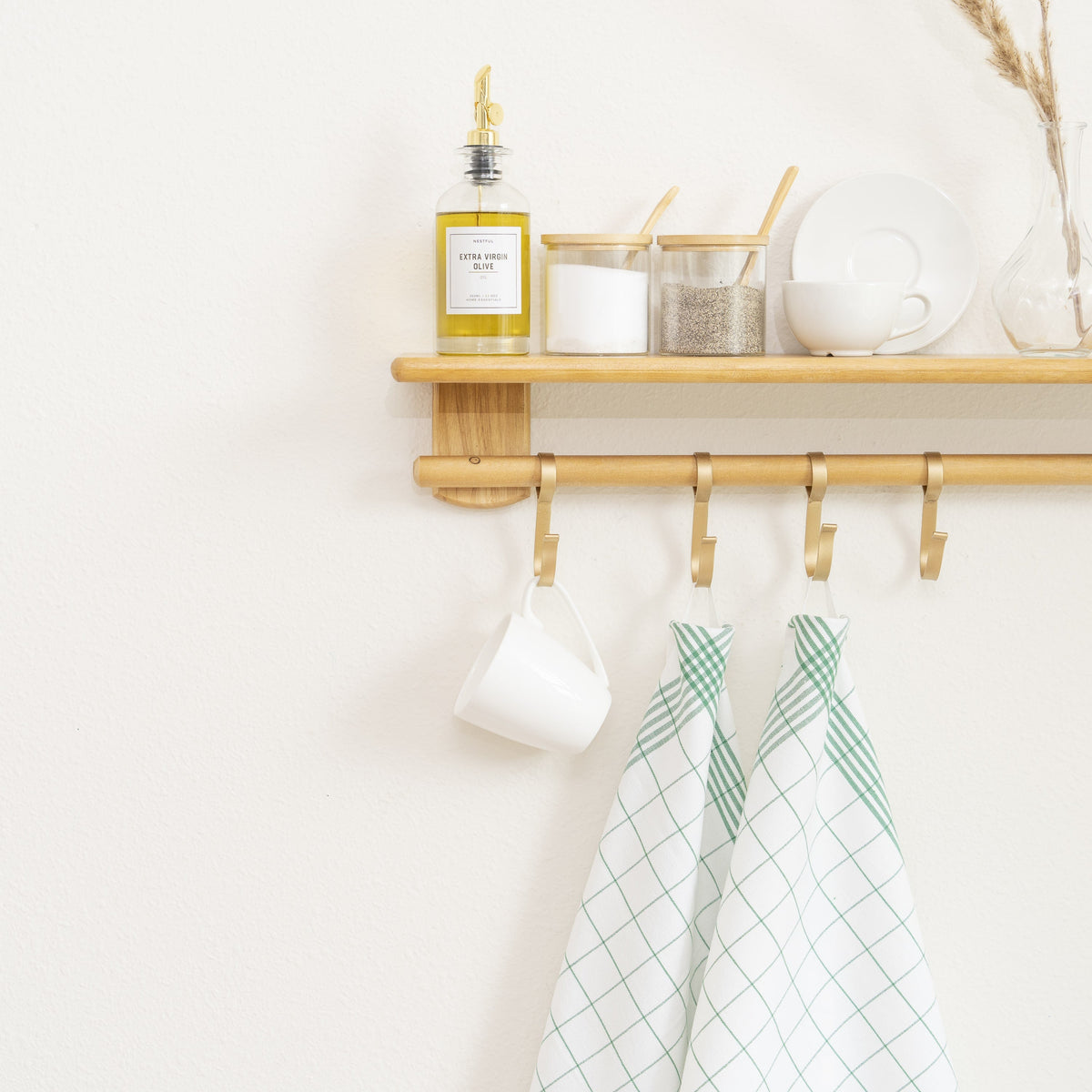 Windowpane Cotton Kitchen Towels — Set of 6
