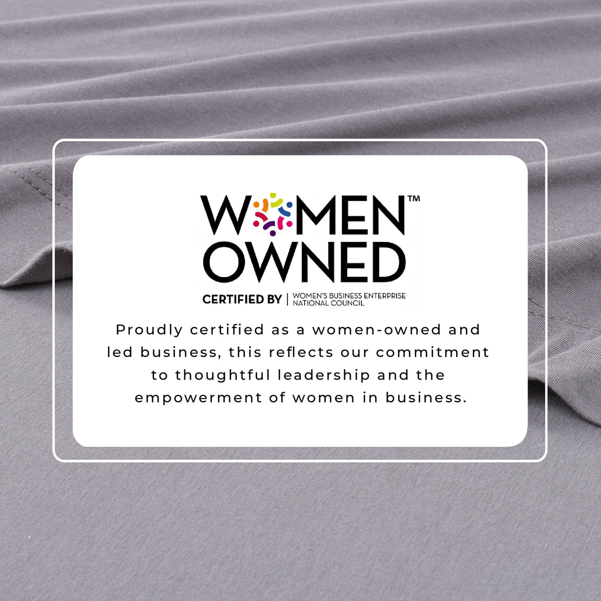 Great Bay Home Women Owned mark, certified by WBENC. The graphic describes the company as woman-owned and led.