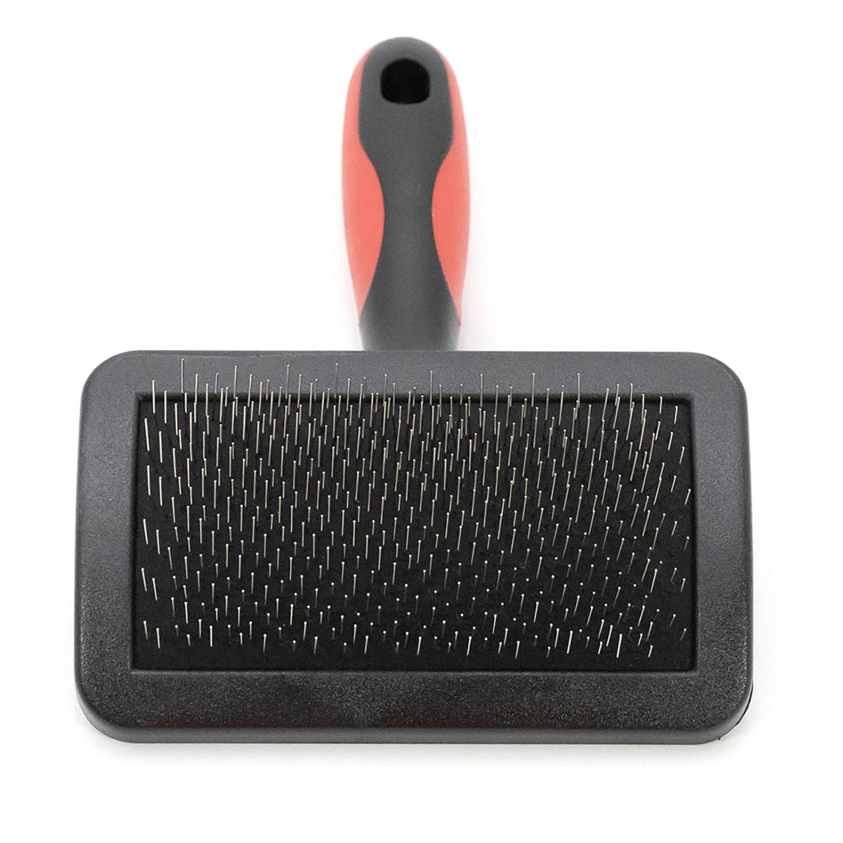 Top view of the Jeffers Medium slicker brush showing its pins.