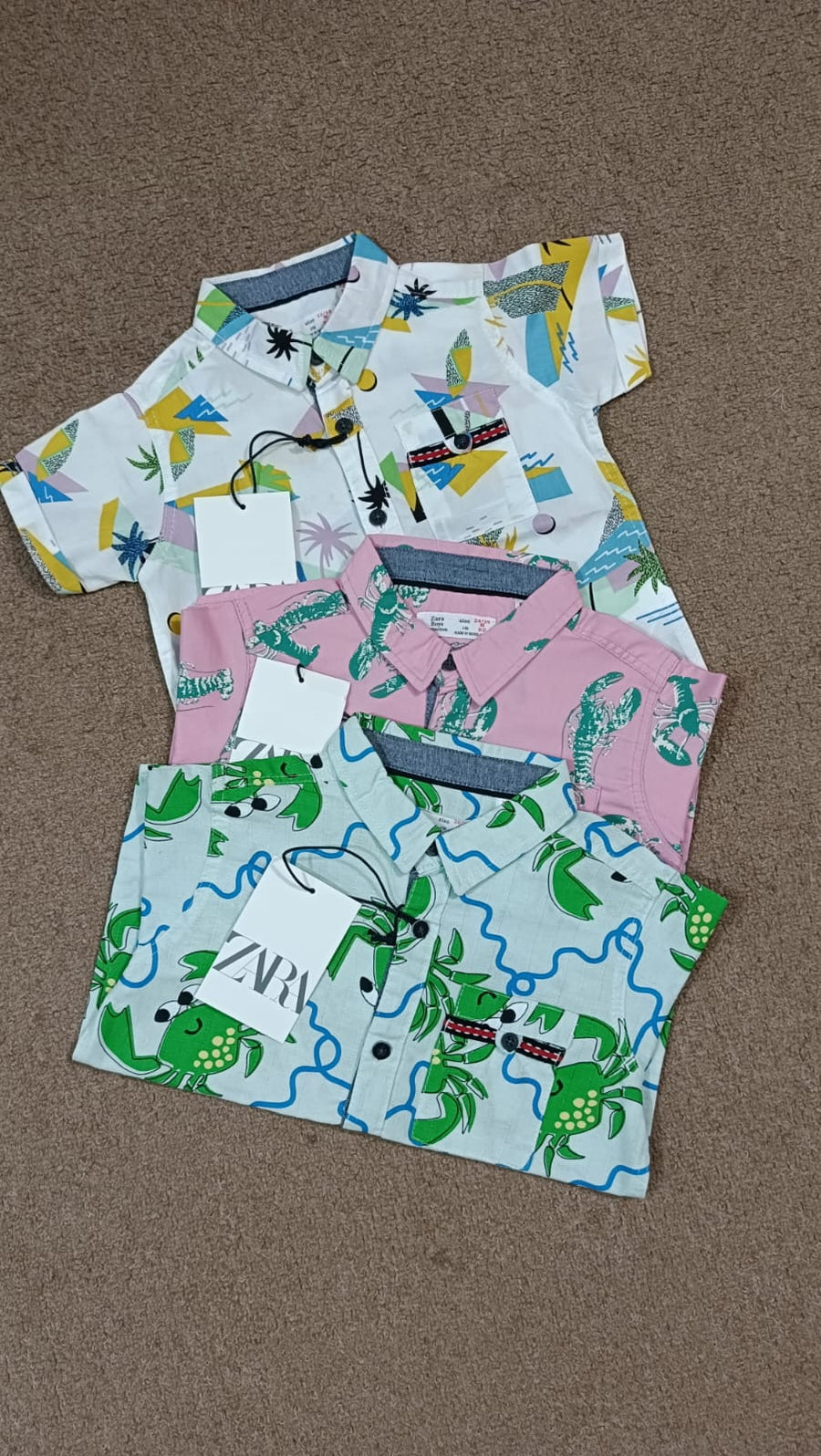 Baby boys printed short-sleeve shirt assortment