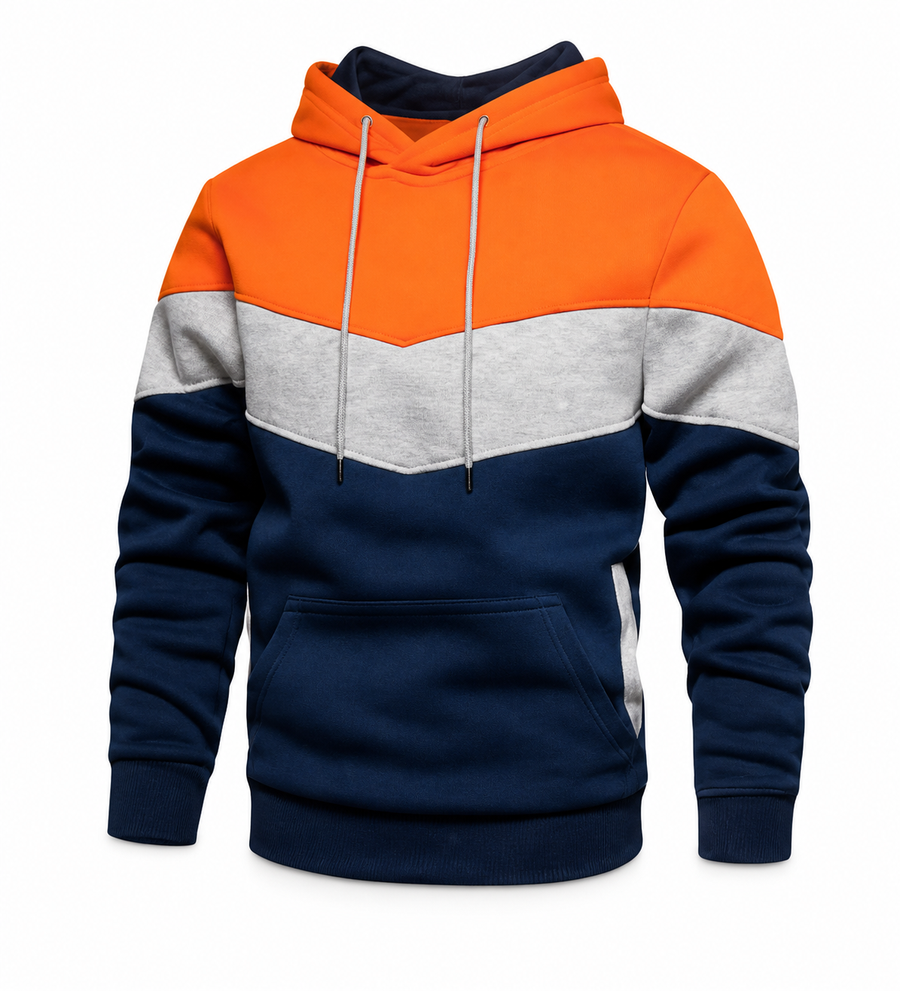 Men's Color-Block Hoodie - Style 001