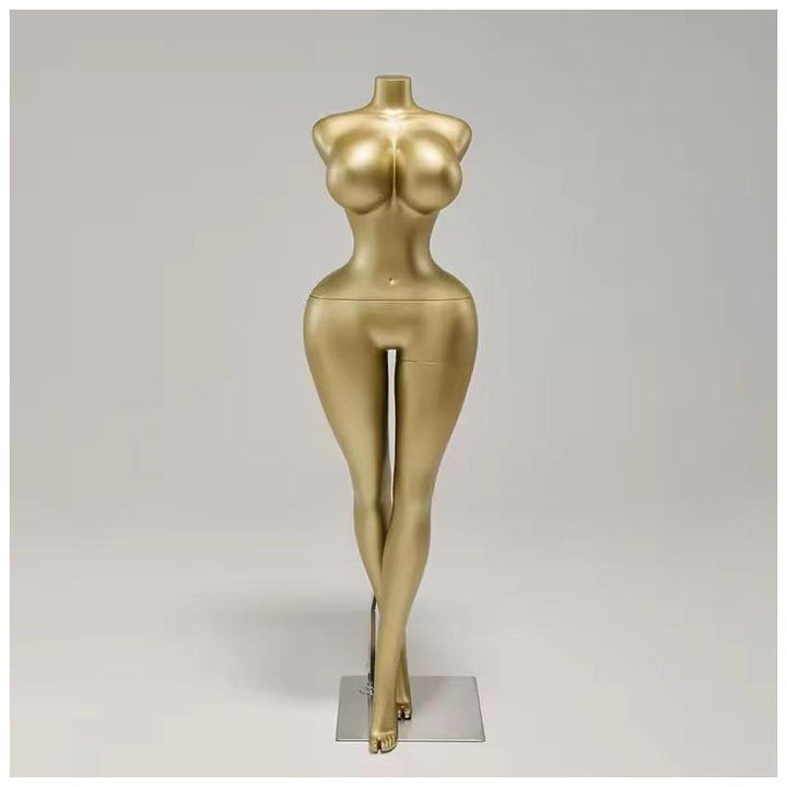 Gold Fiberglass Female Full-Body Mannequin - Pose B