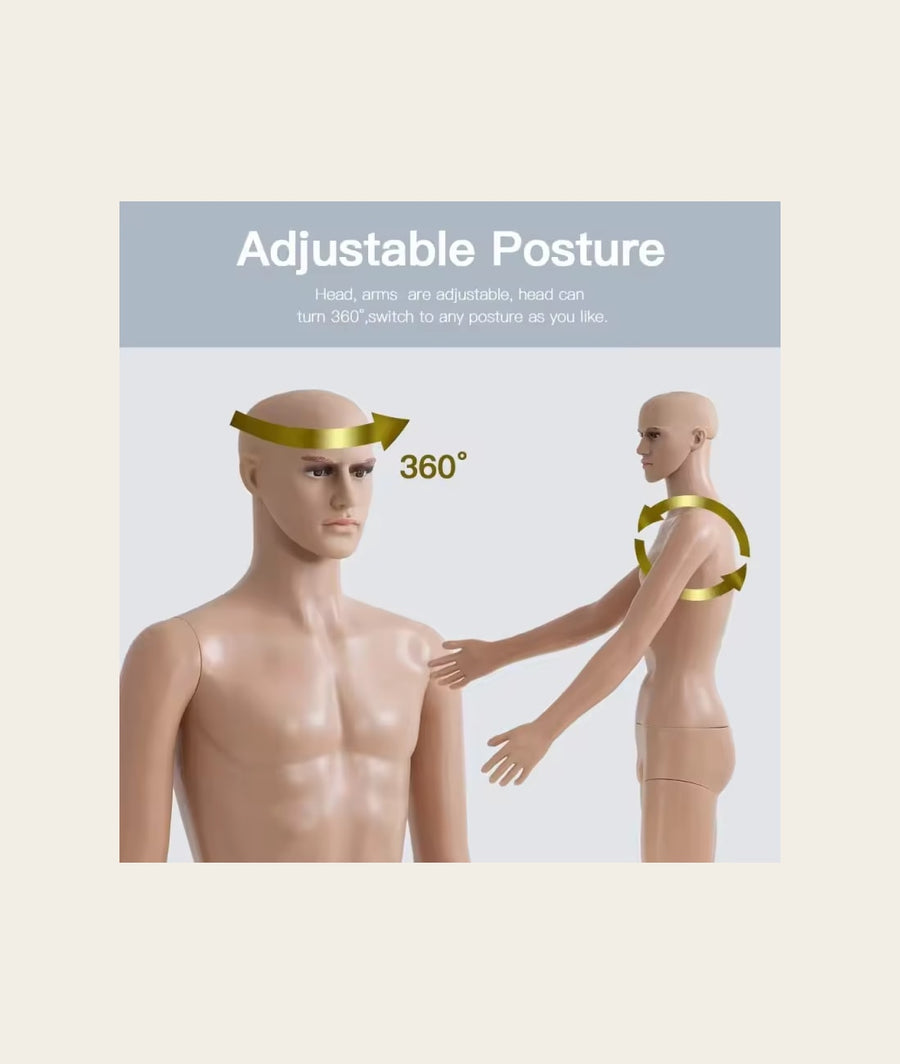 Adjustable Full-Body Male Mannequin