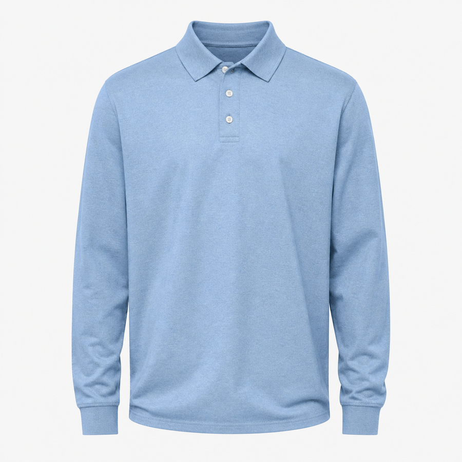 Men's Long-Sleeve Polo - Style 001