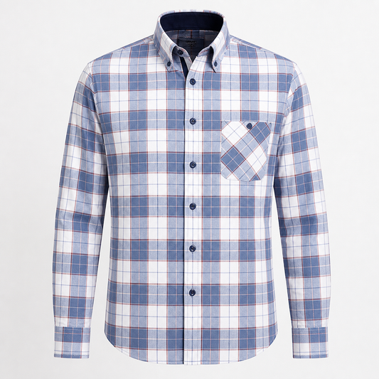 Men's Plaid Dress Shirt - Style 001 product preview, JSK-MSH-001