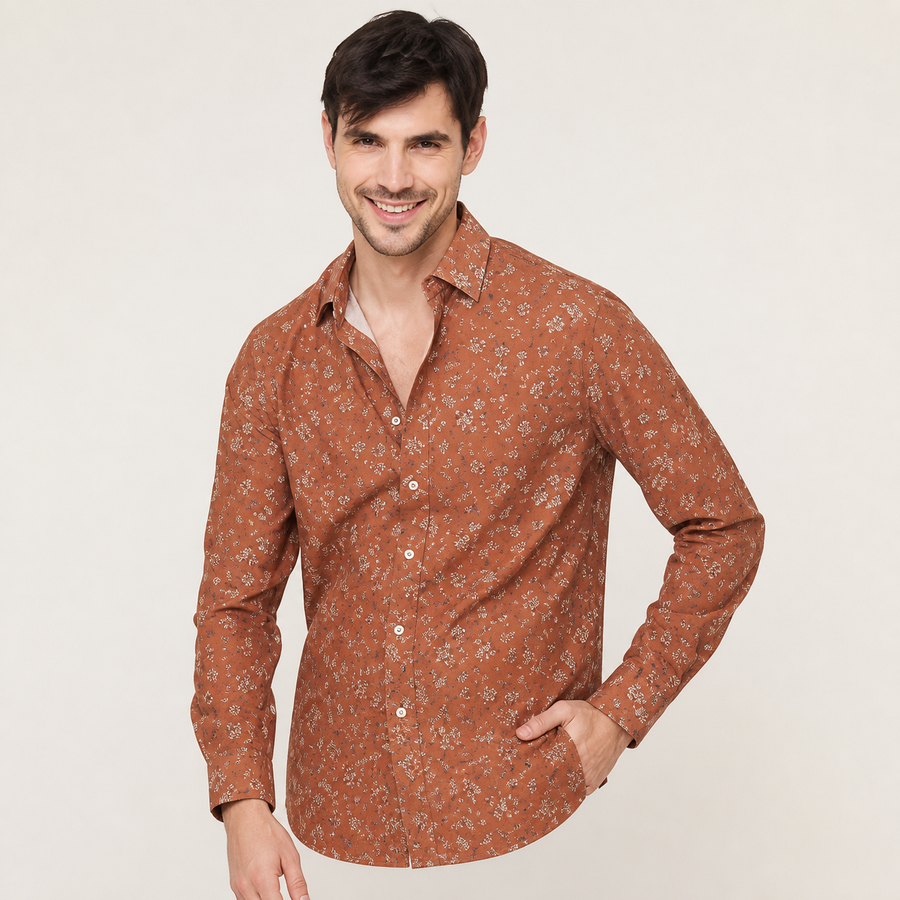Men's Patterned Dress Shirt - Style 003