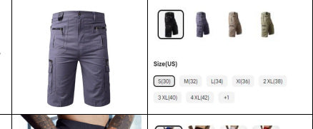 Men's Cargo Shorts - Style 008