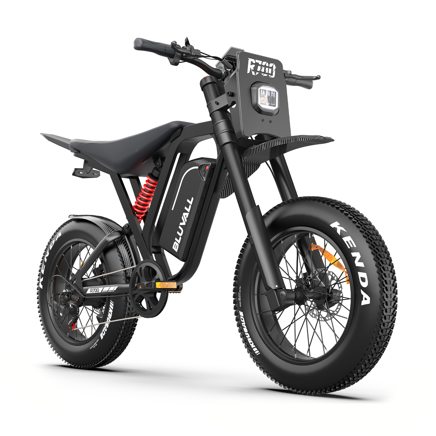 Black R700-PRO Performance electric bike on a white background