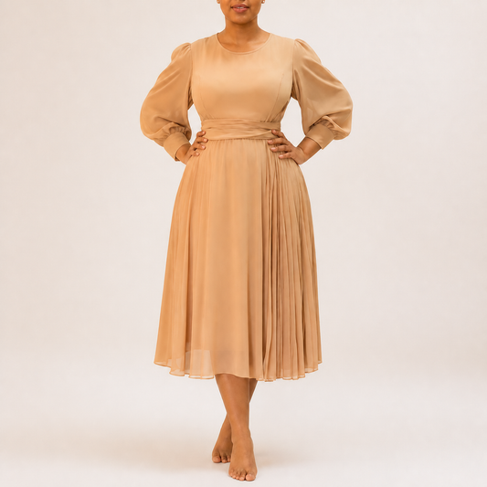 Clean studio catalogue image of Women's Midi Dress - Style 003, JSK-WDR-003