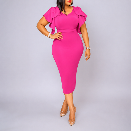 Clean studio catalogue image of Women's Sheath Dress - Style 015, JSK-WDR-015