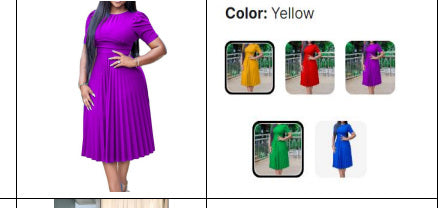 Women's Pleated Dress - Style 038 — JSK-WDR-038
