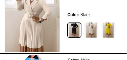 Women's Pleated Dress - Style 041 — JSK-WDR-041