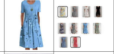 Women's Floral Midi Dress - Style 044 — JSK-WDR-044