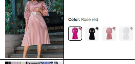 Women's Pleated Midi Dress - Style 053 — JSK-WDR-053