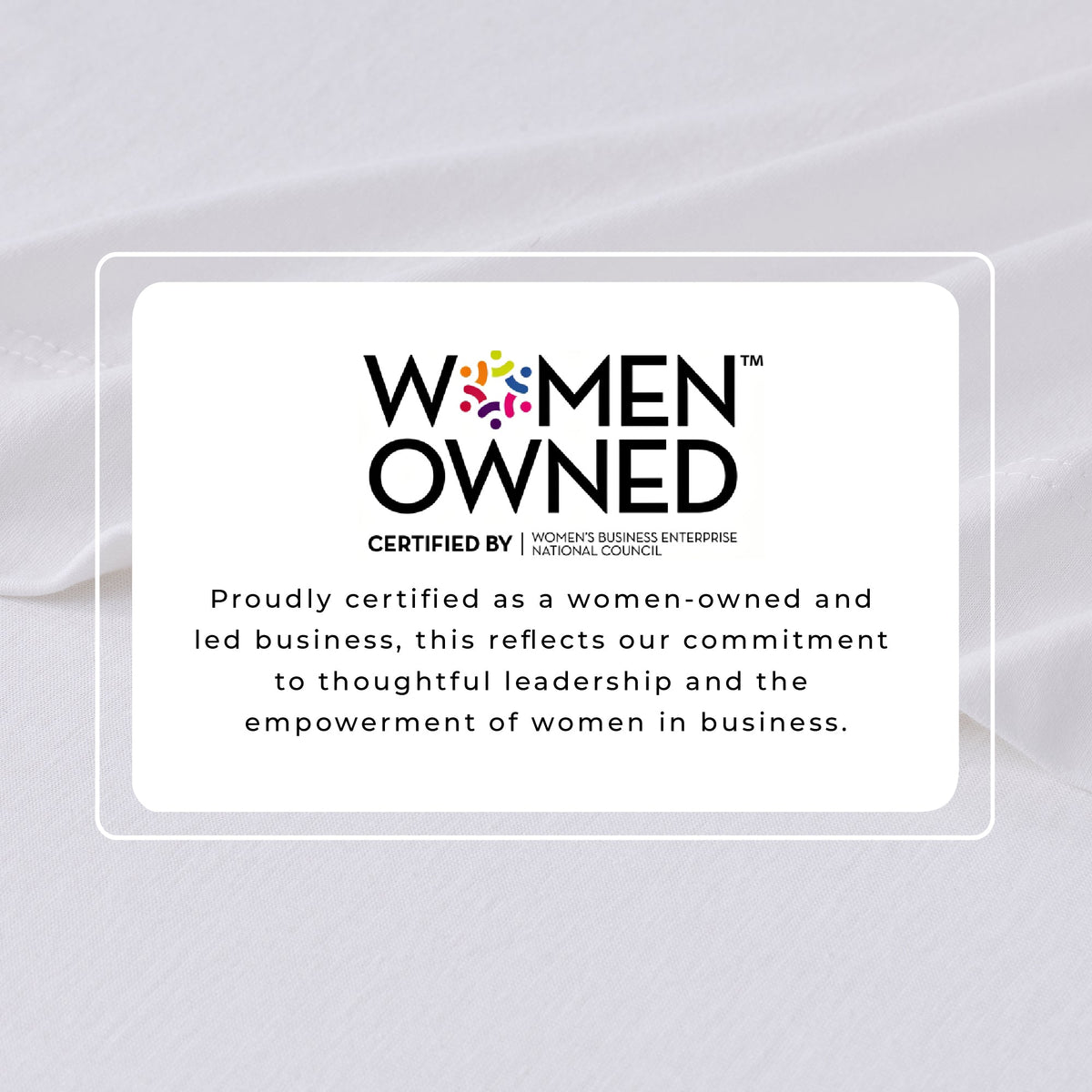 Great Bay Home Women Owned mark, certified by WBENC. The graphic describes the company as woman-owned and led.