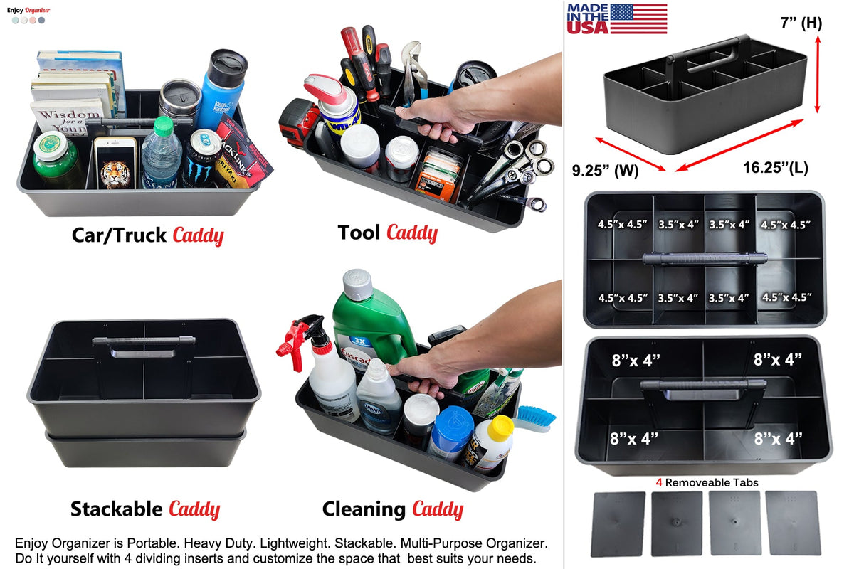 Enjoy Organizer Extra-Large 8-Compartment Storage Caddy