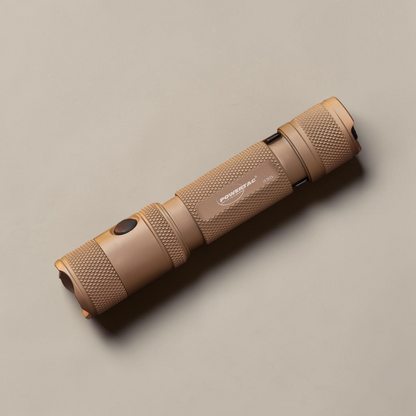 Powertac M5 Gen3 flashlight in Flat Dark Earth finish