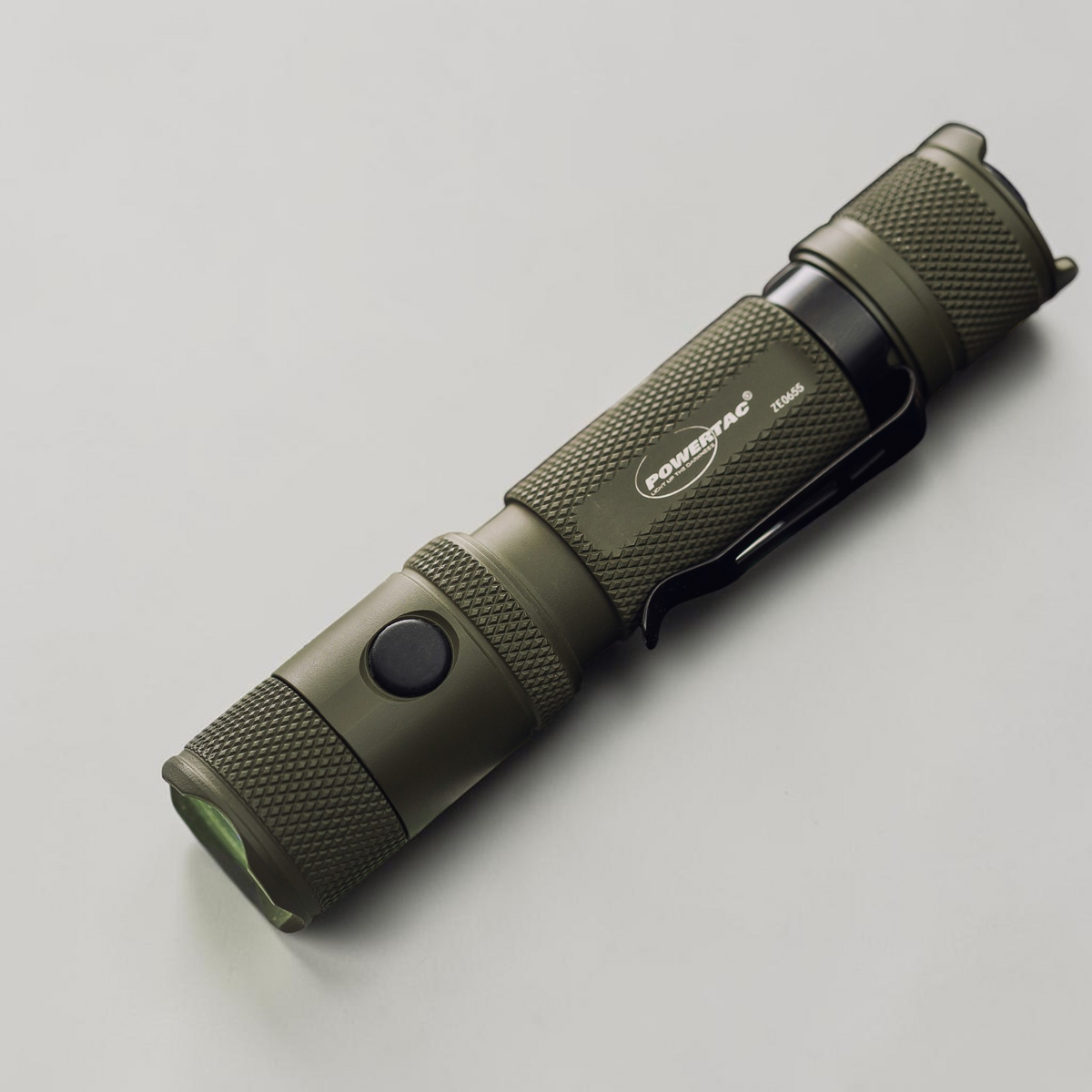 Powertac M5 Gen3 flashlight in OD Green finish
