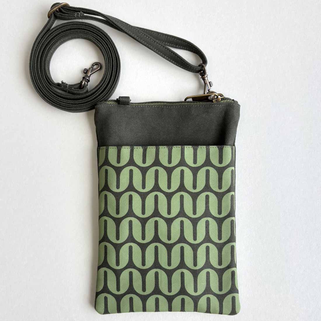 Mini Phone Crossbody – Geometric Print
