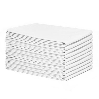 Organic Cotton Mart flour sack kitchen towels in white, stack of ten