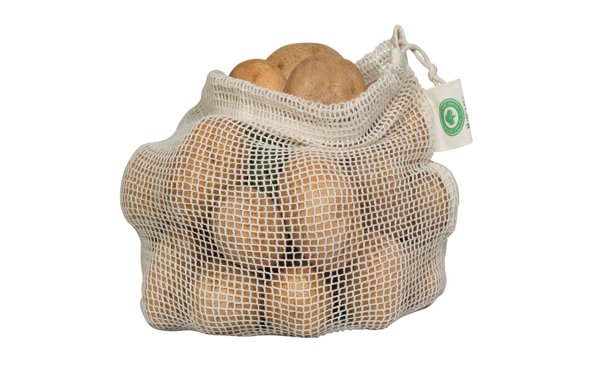 Reusable Cotton Mesh Produce Bags — 6 or 8 Pack