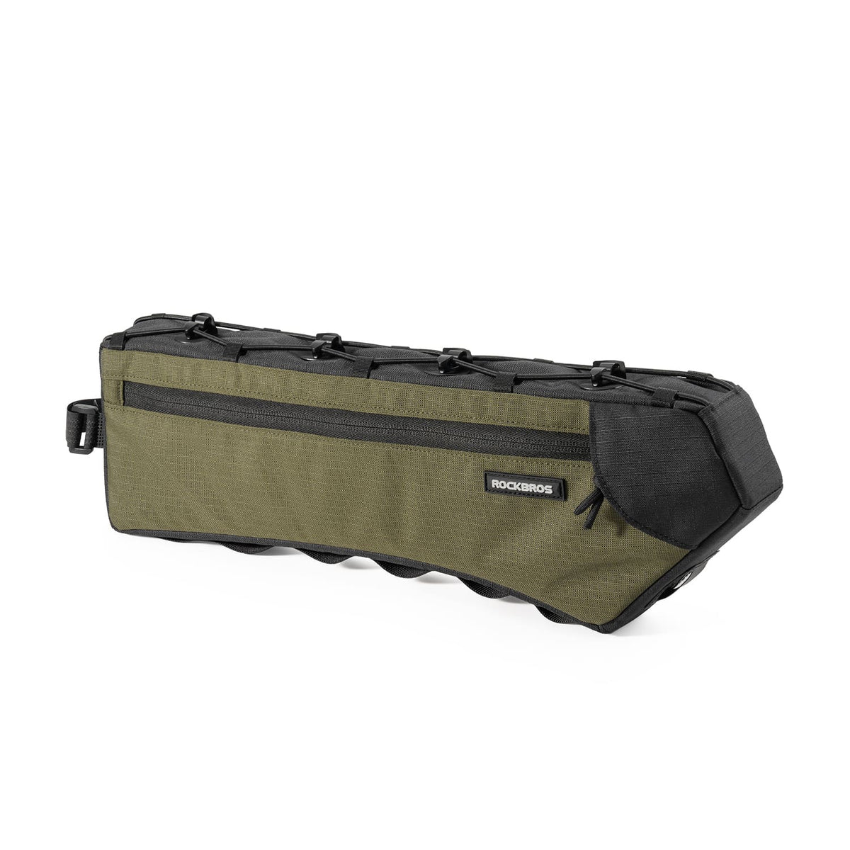 ROCKBROS 1.9L olive-green and black triangle frame bag