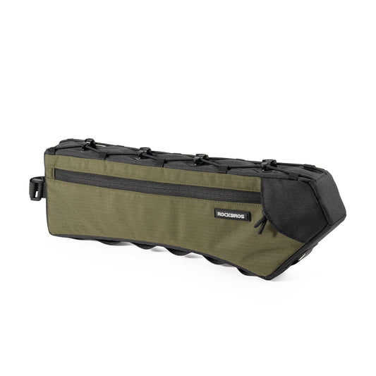 ROCKBROS 1.9L olive-green and black triangle frame bag