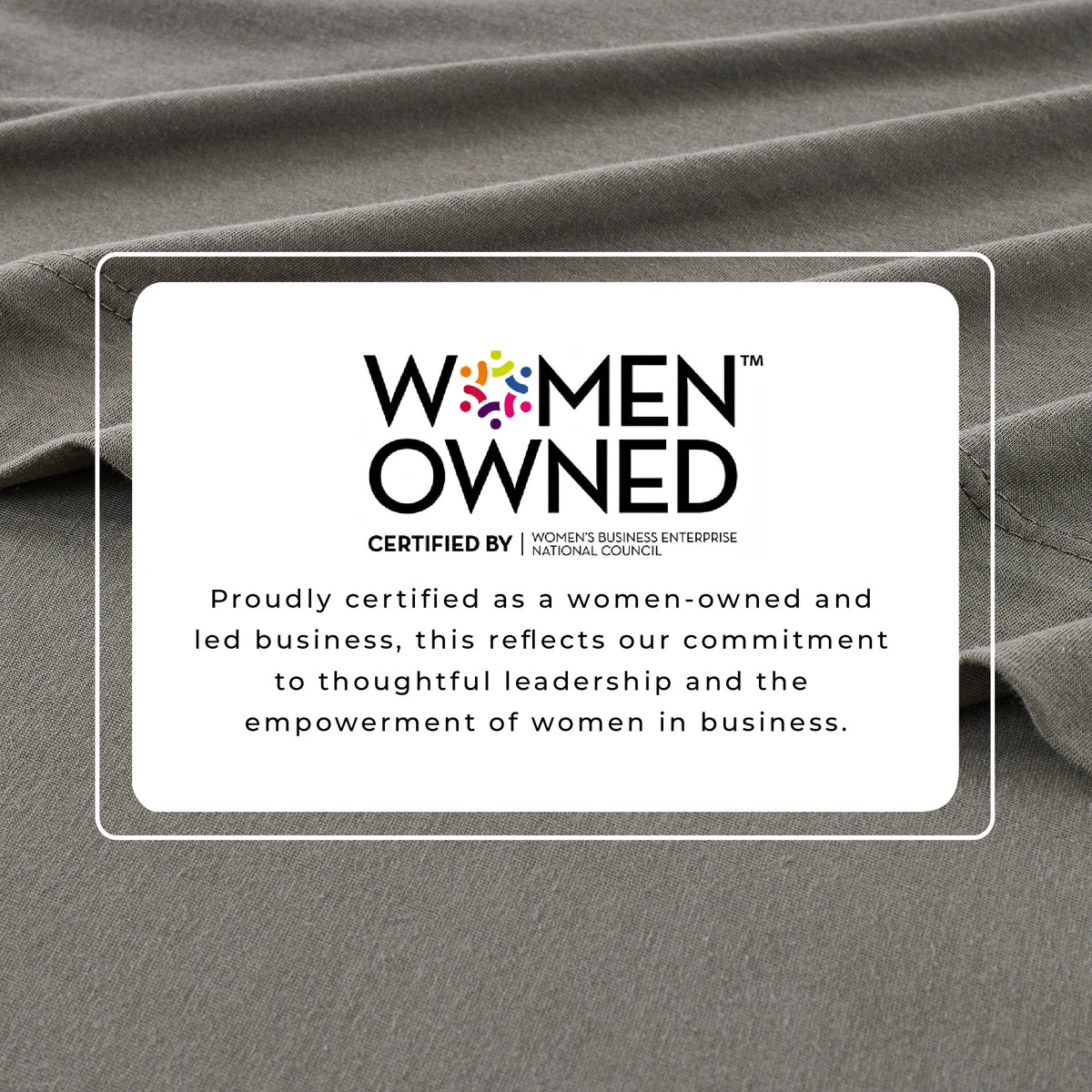 Great Bay Home Women Owned mark, certified by WBENC. The graphic describes the company as woman-owned and led.